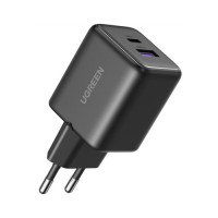 Зарядний пристрій UGREEN USB + USB-C GaN 30W X516 black (65014)
