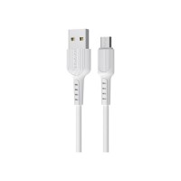 Дата кабель USB 2.0 AM to Micro 5P 1.0m 2A PVC BX16 white BOROFONE (6957531099482)