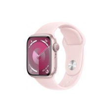 Смарт-годинник Apple Watch Series 9 GPS 41mm Pink Aluminium Case with Light Pink Sport Band - M/L (MR943QP/A)
