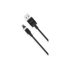 Дата кабель USB 2.0 AM to Lightning 1.0m 2.1A magnetic pvc black XO (NB187-L-1-BK)