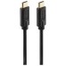 Дата кабель USB-C to USB-C 1.5m Black Hama (00086409)