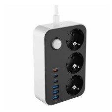 Мережевий фільтр живлення ColorWay CW-CHE36PDB, 3 розетки/ 3USB + 3TYPE-C 2M (CW-CHE36PDB)