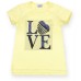 Набір дитячого одягу Breeze з написом "LOVE" із паєток (8307-140G-yellow)