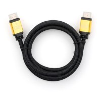 Кабель мультимедійний HDMI M to HDMI M 5.0m V2.0 Vinga (VCPDCHDMI2VMM5BK)