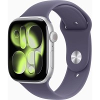 Смарт-годинник Apple Watch Series 11 GPS + Cellular 46mm Silver Aluminium Case with Purple Fog Sport Band - S/M (MFCP4RK/A)