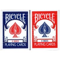 Гральні карти Bicycle 4 index (+4 routines) (red, blue) (ВР_КГБ4)