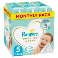 Підгузки Pampers Premium Care Junior 5 (11-16 кг) 136шт (8001090959690)