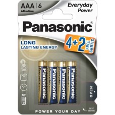 Батарейка Panasonic AAA Everyday Power * 6 (LR03REE/6B2F)