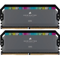 Модуль пам'яті для комп'ютера DDR5 64GB (2x32GB) 6000 MHz Dominator Platinum RGB Gray Corsair (CMT64GX5M2B6000Z30)