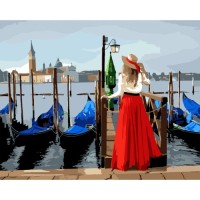 Картина по номерам Santi Дівчина у Венеції 40х50 см (954738)