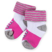 Шкарпетки Luvena Fortuna з малюнком рожеві (66013 F)