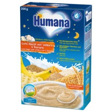 Дитяча каша Humana молочна Цільнозернова з бананом Солодкі сни 200 г (4031244775597)