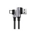 Дата кабель USB 2.0 AM to Type-C 1.0m US176 Both Angled 3A (Black) UGREEN (20856)