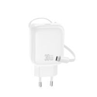 Зарядний пристрій XO 1xUSB-C PD30W GaN + cable USB-C to USB-C (XO-QC17)