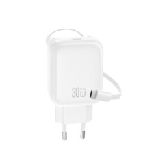 Зарядний пристрій XO 1xUSB-C PD30W GaN + cable USB-C to USB-C (XO-QC17)