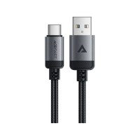 Дата кабель USB 2.0 AM to USB-C 1.2m 3.0A 18W aluminum alloy Black Acefast (6974316283782)