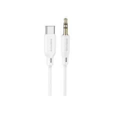 Кабель мультимедійний USB-C to 3.5mm M 1.0m BL18 white BOROFONE (6941991101076)