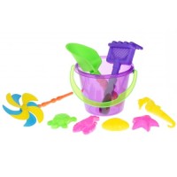 Іграшка для піску Same Toy с Воздушной вертушкой (фиолетовое ведро) 9 шт (HY-1206WUt-2)