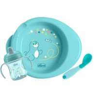 Набір дитячого посуду Chicco Set Prima Pappa 6м+ Блакитний (16200.25)