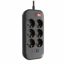 Мережевий фільтр живлення ColorWay CW-CHE64PDB 6 роз, 4USB (CW-CHE64PDB)