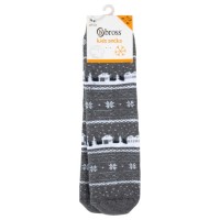 Шкарпетки дитячі Bross махрові новорічні (9899-2-4-gray)