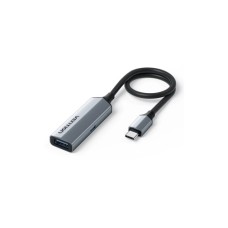 Концентратор Vention USB-C M to USB 3.2 AF + USB-C F PD 100W 10Gbps 0,15m gray (CCAHB)