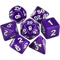 Набір кубиків для настільних ігор Games 7 Days Opaque 7 Dice Set - Dark purple (g7dopaq09)