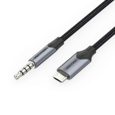 Кабель мультимедійний Micro 5P M to 3.5mm M 1.0m (4pin) black Vention (BDGBF)
