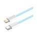 Дата кабель USB-C to Lightning 1.0m 27W blue ColorWay (CW-CBPDCL061-BL)