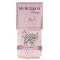 Колготки дитячі BNM з метеликами зі стразами (M0C0302-1172-5G-pink)