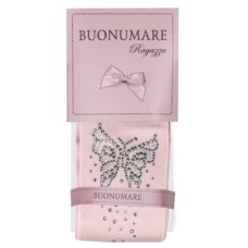 Колготки дитячі BNM з метеликами зі стразами (M0C0302-1172-5G-pink)