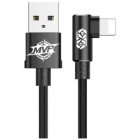 Дата кабель USB 2.0 AM to Lightning 2.0m 1.5A 90° corner black Baseus (CALMVP-A01)