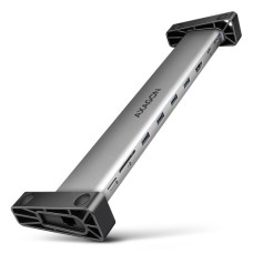 Концентратор AXAGON USB-C 9-in-1 4xUSB 3.2 + 2xUSB-C + HDMI + SD/TF + RJ45 1000Mbps + PD 100W black/gray (HMC-10HLS)