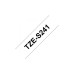 Стрічка для принтера етикеток UKRMARK B-S-T241P-BK/WT, сумісна з TZES241, 18мм х 8м. black on white (B-S-T241P-BK/WT)
