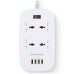 Мережевий фільтр живлення ColorWay 4 розетки/4USB White 1.8м (1QC3.0 + 3 AUTO ID) (CW-CHU44QW)