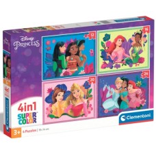 Пазл Clementoni 4 в 1 Princess, 12,16,20 та 24 елементи (21517)
