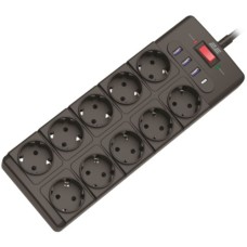 Мережевий фільтр живлення 2E 2E-SP10M3USBBK 10m (2E-SP10M3USBBK)