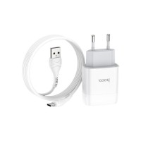 Зарядний пристрій HOCO C73A Glorious dual port charger set(Type-C) White (6931474713070)