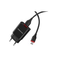 Зарядний пристрій BOROFONE BA20A Sharp USB + cable USB to Micro 5P 10.5W Black (6931474702135)