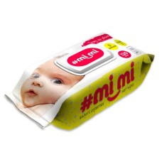 Дитячі вологі серветки Мі Мі Антібактеріальні з клапаном 120 шт (4820237500366)