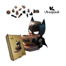 Пазл Ukropchik дерев'яний Супергерой Бетмен size - L в коробці з набором-рамкою (Batman Superhero A3)