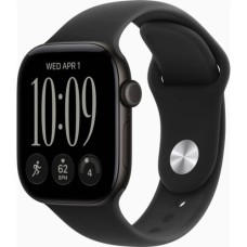 Смарт-годинник Apple Watch Series 12 GPS 46mm Black Aluminium Case with Black Sport Band - M/L (MJEL4RK/A)