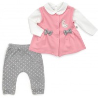 Набір дитячого одягу Tongs з бантиками (2624-68G-pink)