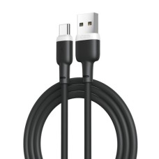 Дата кабель USB 2.0 AM to USB-C 1.0m 2.1A silicone black XO (NB208-TC-1-BK)