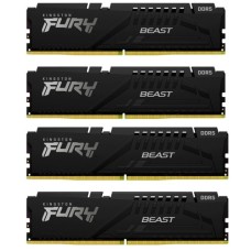 Модуль пам'яті для комп'ютера DDR5 128GB (4x32GB) 5600 MHz Beast Black XMP Kingston Fury (ex.HyperX) (KF556C40BBK4-128)