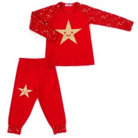 Піжама дитяча Matilda із зіркою (8981-3-116G-red)