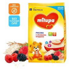 Дитяча каша Milupa Рисова молочна з лісовими ягодами 210 г (5900852047459)