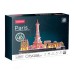 Пазл Cubic Fun Тривимірний пазл City line Париж із LED-підсвічуванням (L525h)