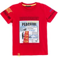 Футболка дитяча Blueland PEACEFUL (11016-122B-red)