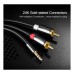 Кабель мультимедійний 3.5mm M to 2xRCA M 5.0m AV116 black Ugreen (10591)